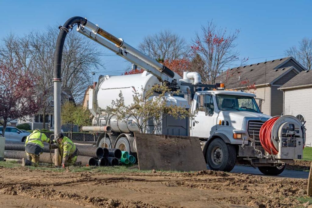 Hydro excavation truck